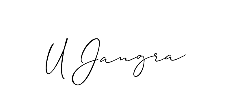 Check out images of Autograph of U Jangra name. Actor U Jangra Signature Style. Allison_Script is a professional sign style online. U Jangra signature style 2 images and pictures png
