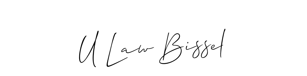 This is the best signature style for the U Law Bissel name. Also you like these signature font (Allison_Script). Mix name signature. U Law Bissel signature style 2 images and pictures png