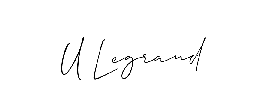 Best and Professional Signature Style for U Legrand. Allison_Script Best Signature Style Collection. U Legrand signature style 2 images and pictures png