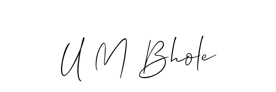 Make a beautiful signature design for name U M Bhole. Use this online signature maker to create a handwritten signature for free. U M Bhole signature style 2 images and pictures png