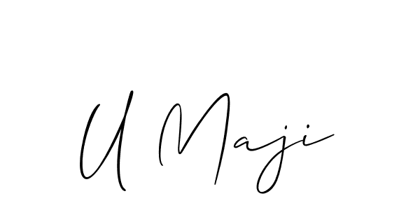 Best and Professional Signature Style for U Maji. Allison_Script Best Signature Style Collection. U Maji signature style 2 images and pictures png