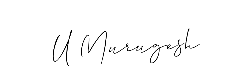 How to Draw U Murugesh signature style? Allison_Script is a latest design signature styles for name U Murugesh. U Murugesh signature style 2 images and pictures png