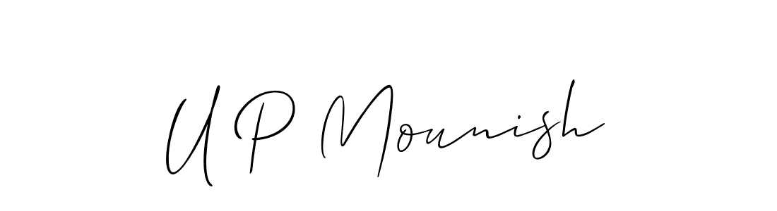 See photos of U P Mounish official signature by Spectra . Check more albums & portfolios. Read reviews & check more about Allison_Script font. U P Mounish signature style 2 images and pictures png