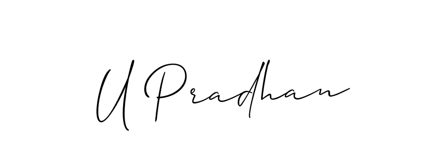 Best and Professional Signature Style for U Pradhan. Allison_Script Best Signature Style Collection. U Pradhan signature style 2 images and pictures png