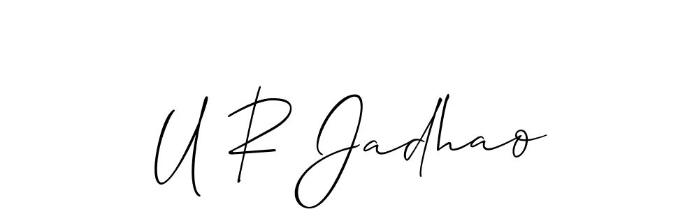 This is the best signature style for the U R Jadhao name. Also you like these signature font (Allison_Script). Mix name signature. U R Jadhao signature style 2 images and pictures png