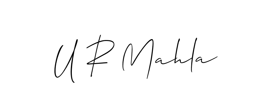 Also we have U R Mahla name is the best signature style. Create professional handwritten signature collection using Allison_Script autograph style. U R Mahla signature style 2 images and pictures png