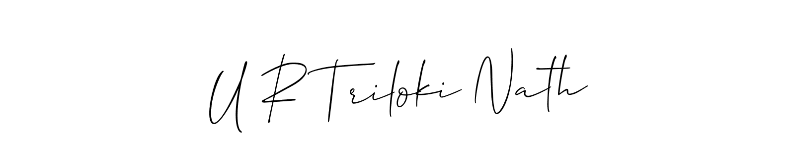 How to make U R Triloki Nath signature? Allison_Script is a professional autograph style. Create handwritten signature for U R Triloki Nath name. U R Triloki Nath signature style 2 images and pictures png
