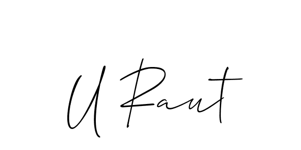 This is the best signature style for the U Raut name. Also you like these signature font (Allison_Script). Mix name signature. U Raut signature style 2 images and pictures png