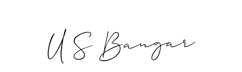 It looks lik you need a new signature style for name U S Bangar. Design unique handwritten (Allison_Script) signature with our free signature maker in just a few clicks. U S Bangar signature style 2 images and pictures png