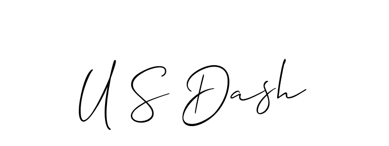 Use a signature maker to create a handwritten signature online. With this signature software, you can design (Allison_Script) your own signature for name U S Dash. U S Dash signature style 2 images and pictures png