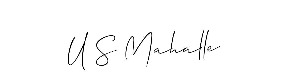 Also we have U S Mahalle name is the best signature style. Create professional handwritten signature collection using Allison_Script autograph style. U S Mahalle signature style 2 images and pictures png