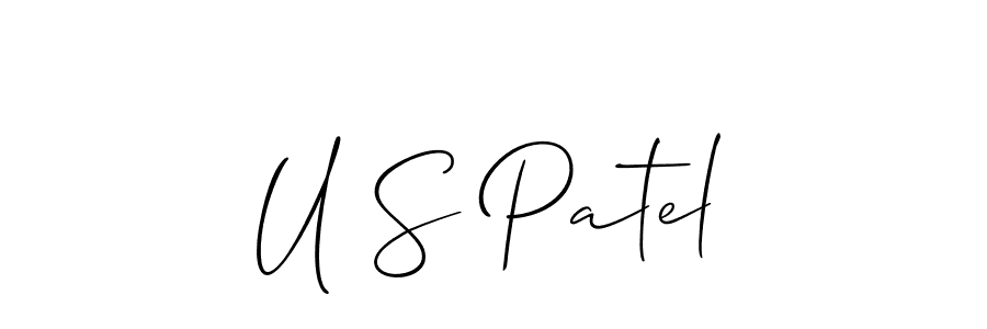 How to Draw U S Patel signature style? Allison_Script is a latest design signature styles for name U S Patel. U S Patel signature style 2 images and pictures png