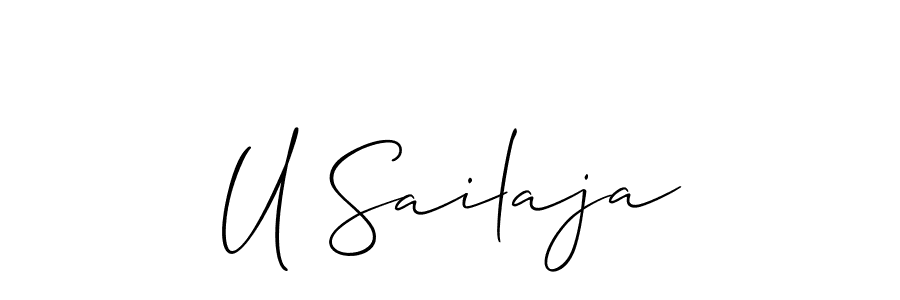 U Sailaja stylish signature style. Best Handwritten Sign (Allison_Script) for my name. Handwritten Signature Collection Ideas for my name U Sailaja. U Sailaja signature style 2 images and pictures png