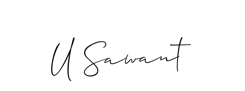 You should practise on your own different ways (Allison_Script) to write your name (U Sawant) in signature. don't let someone else do it for you. U Sawant signature style 2 images and pictures png