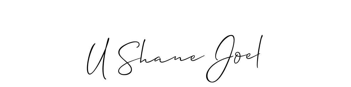 Create a beautiful signature design for name U Shane Joel. With this signature (Allison_Script) fonts, you can make a handwritten signature for free. U Shane Joel signature style 2 images and pictures png