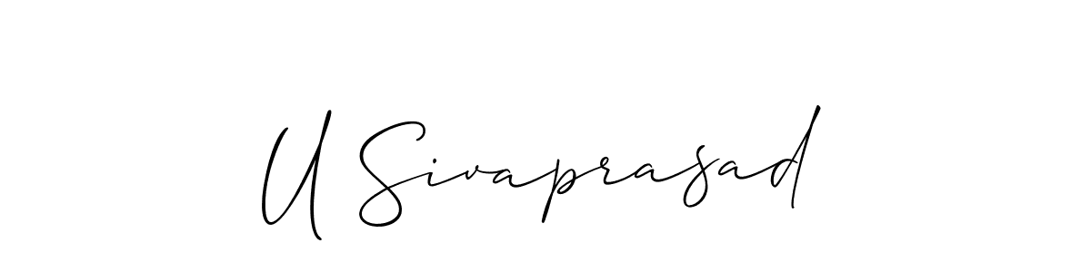 U Sivaprasad stylish signature style. Best Handwritten Sign (Allison_Script) for my name. Handwritten Signature Collection Ideas for my name U Sivaprasad. U Sivaprasad signature style 2 images and pictures png