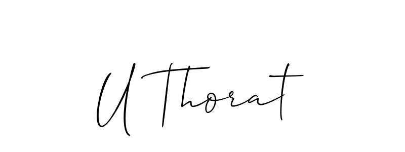 U Thorat stylish signature style. Best Handwritten Sign (Allison_Script) for my name. Handwritten Signature Collection Ideas for my name U Thorat. U Thorat signature style 2 images and pictures png