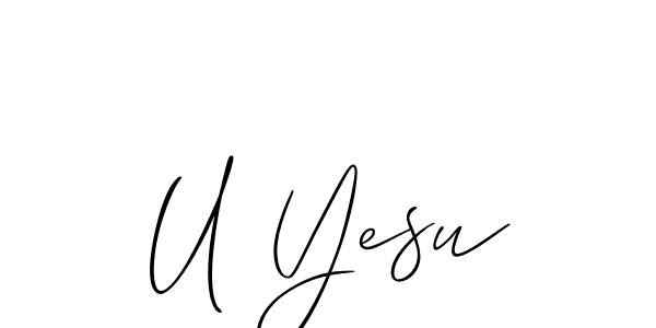 How to make U Yesu signature? Allison_Script is a professional autograph style. Create handwritten signature for U Yesu name. U Yesu signature style 2 images and pictures png