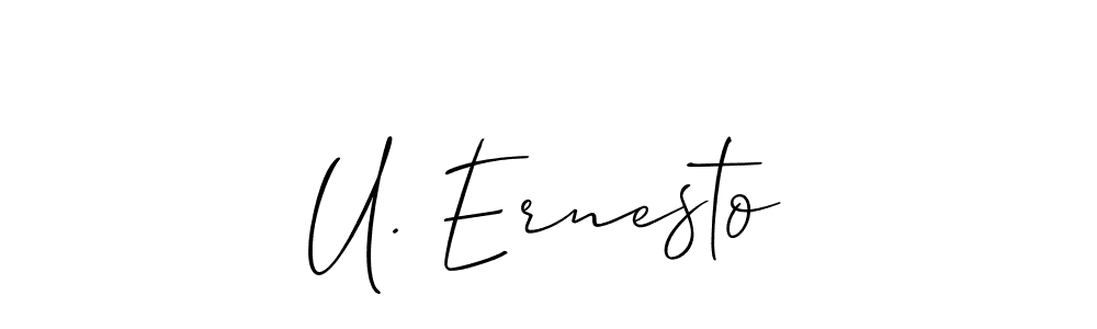 Similarly Allison_Script is the best handwritten signature design. Signature creator online .You can use it as an online autograph creator for name U. Ernesto. U. Ernesto signature style 2 images and pictures png