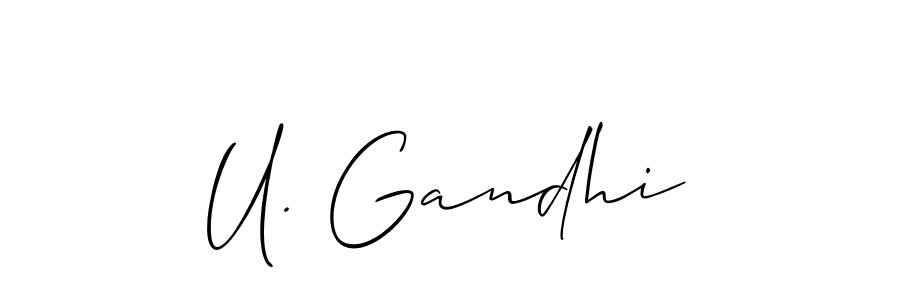 How to make U. Gandhi signature? Allison_Script is a professional autograph style. Create handwritten signature for U. Gandhi name. U. Gandhi signature style 2 images and pictures png