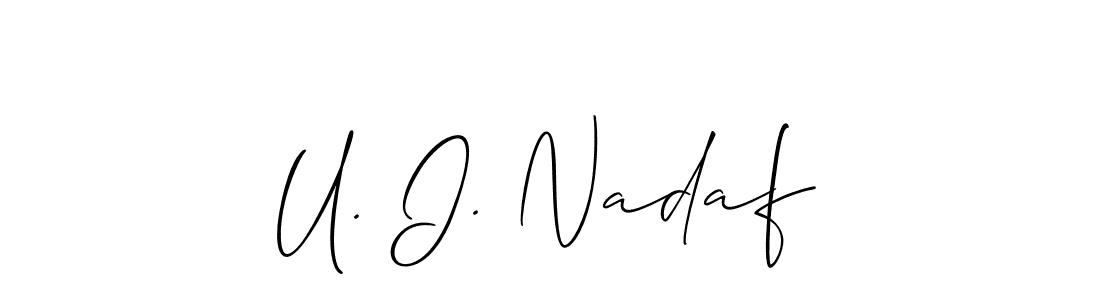 Check out images of Autograph of U. I. Nadaf name. Actor U. I. Nadaf Signature Style. Allison_Script is a professional sign style online. U. I. Nadaf signature style 2 images and pictures png