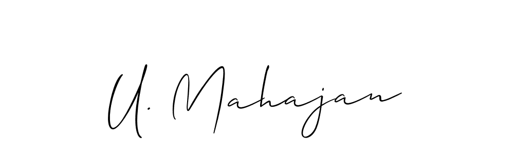 How to Draw U. Mahajan signature style? Allison_Script is a latest design signature styles for name U. Mahajan. U. Mahajan signature style 2 images and pictures png