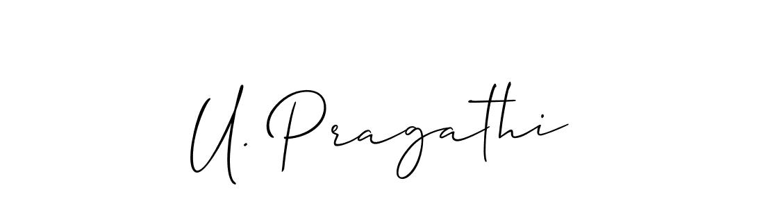 You can use this online signature creator to create a handwritten signature for the name U. Pragathi. This is the best online autograph maker. U. Pragathi signature style 2 images and pictures png