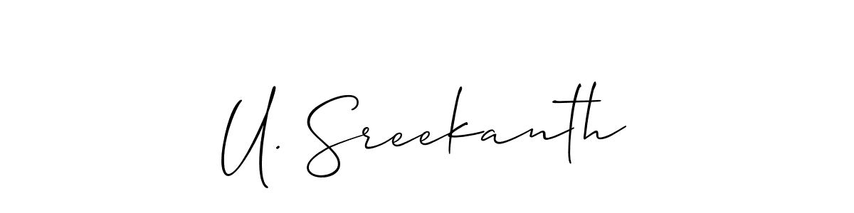 See photos of U. Sreekanth official signature by Spectra . Check more albums & portfolios. Read reviews & check more about Allison_Script font. U. Sreekanth signature style 2 images and pictures png