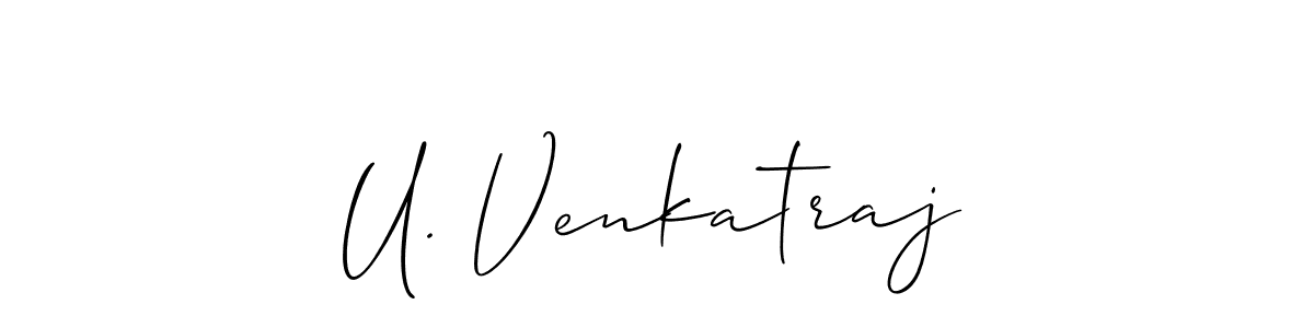 Make a beautiful signature design for name U. Venkatraj. With this signature (Allison_Script) style, you can create a handwritten signature for free. U. Venkatraj signature style 2 images and pictures png