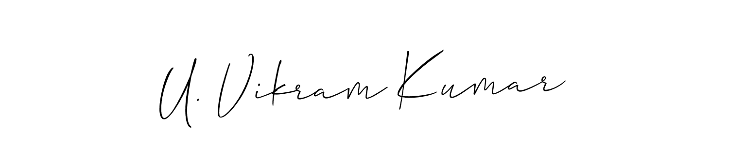 Design your own signature with our free online signature maker. With this signature software, you can create a handwritten (Allison_Script) signature for name U. Vikram Kumar. U. Vikram Kumar signature style 2 images and pictures png