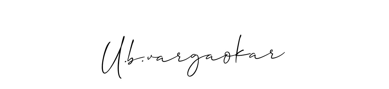 Best and Professional Signature Style for U.b.vargaokar. Allison_Script Best Signature Style Collection. U.b.vargaokar signature style 2 images and pictures png