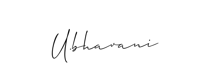 Also we have U.bhavani name is the best signature style. Create professional handwritten signature collection using Allison_Script autograph style. U.bhavani signature style 2 images and pictures png