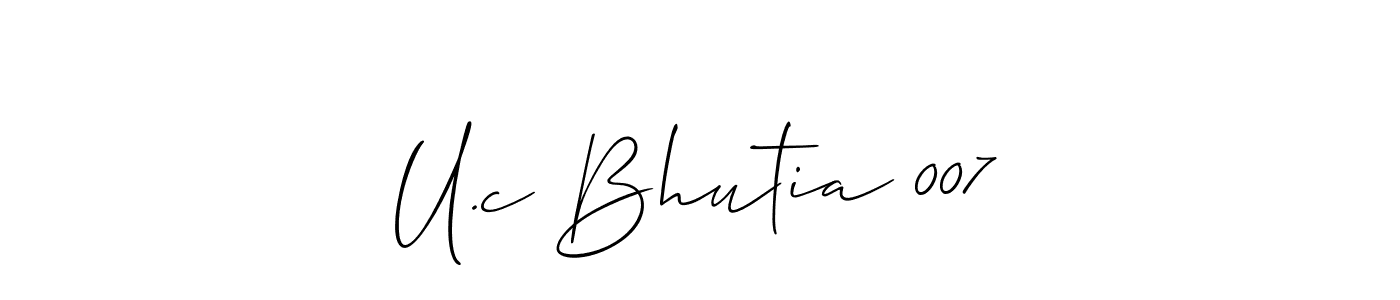 Also we have U.c Bhutia 007 name is the best signature style. Create professional handwritten signature collection using Allison_Script autograph style. U.c Bhutia 007 signature style 2 images and pictures png