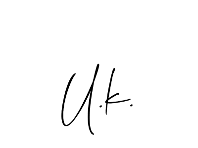 Make a beautiful signature design for name U.k.. Use this online signature maker to create a handwritten signature for free. U.k. signature style 2 images and pictures png