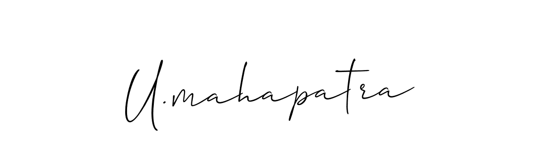 Create a beautiful signature design for name U.mahapatra. With this signature (Allison_Script) fonts, you can make a handwritten signature for free. U.mahapatra signature style 2 images and pictures png