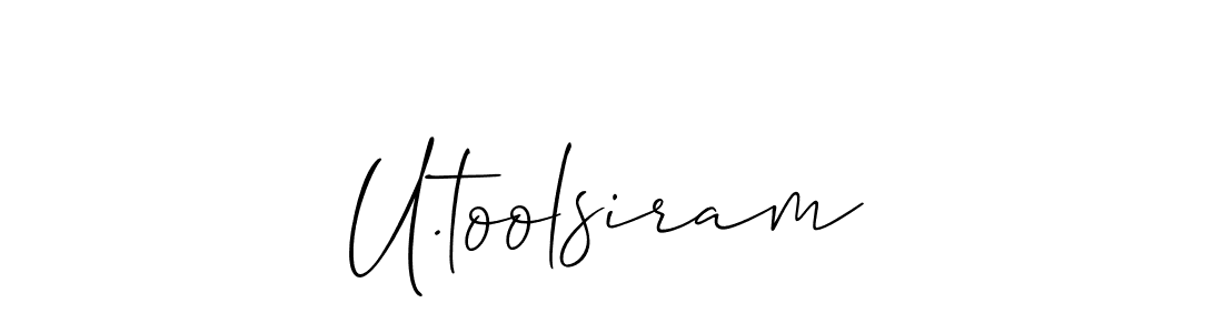 How to Draw U.toolsiram signature style? Allison_Script is a latest design signature styles for name U.toolsiram. U.toolsiram signature style 2 images and pictures png