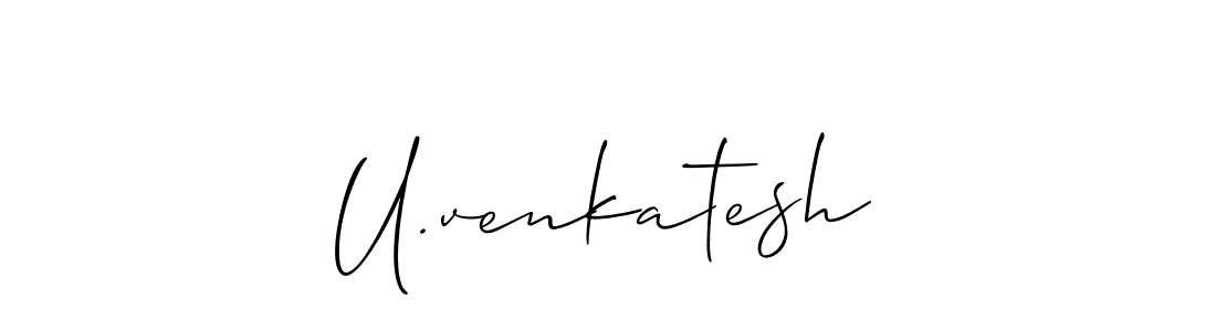 Best and Professional Signature Style for U.venkatesh. Allison_Script Best Signature Style Collection. U.venkatesh signature style 2 images and pictures png