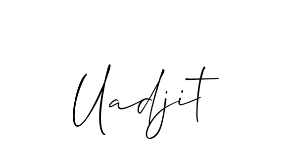 Similarly Allison_Script is the best handwritten signature design. Signature creator online .You can use it as an online autograph creator for name Uadjit. Uadjit signature style 2 images and pictures png