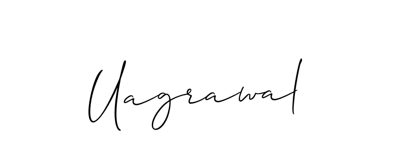 How to make Uagrawal signature? Allison_Script is a professional autograph style. Create handwritten signature for Uagrawal name. Uagrawal signature style 2 images and pictures png