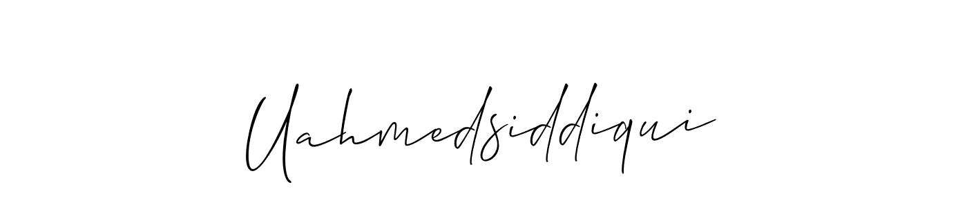 Also we have Uahmedsiddiqui name is the best signature style. Create professional handwritten signature collection using Allison_Script autograph style. Uahmedsiddiqui signature style 2 images and pictures png