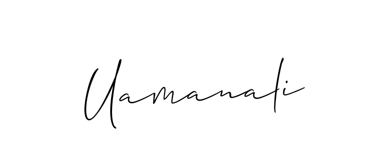 Make a short Uamanali signature style. Manage your documents anywhere anytime using Allison_Script. Create and add eSignatures, submit forms, share and send files easily. Uamanali signature style 2 images and pictures png