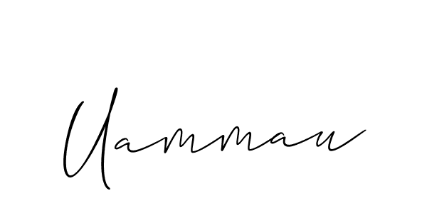 How to make Uammau name signature. Use Allison_Script style for creating short signs online. This is the latest handwritten sign. Uammau signature style 2 images and pictures png