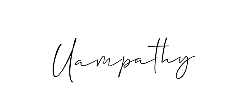 Design your own signature with our free online signature maker. With this signature software, you can create a handwritten (Allison_Script) signature for name Uampathy. Uampathy signature style 2 images and pictures png