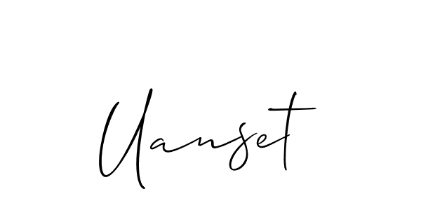 Also You can easily find your signature by using the search form. We will create Uanset name handwritten signature images for you free of cost using Allison_Script sign style. Uanset signature style 2 images and pictures png