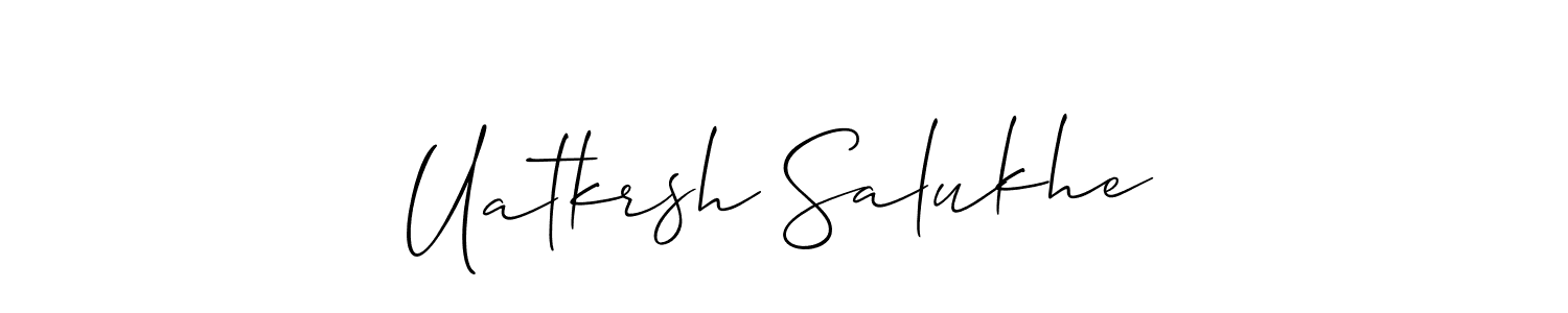 Check out images of Autograph of Uatkrsh Salukhe name. Actor Uatkrsh Salukhe Signature Style. Allison_Script is a professional sign style online. Uatkrsh Salukhe signature style 2 images and pictures png