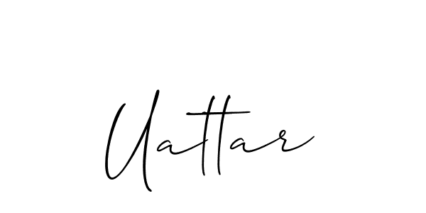 The best way (Allison_Script) to make a short signature is to pick only two or three words in your name. The name Uattar include a total of six letters. For converting this name. Uattar signature style 2 images and pictures png