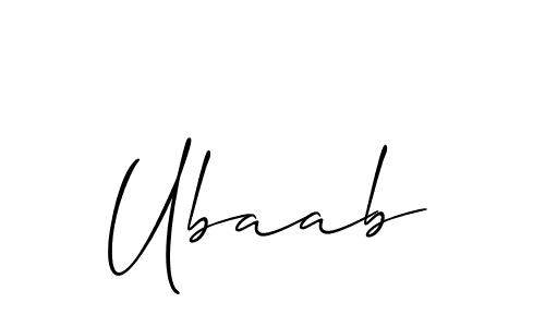 if you are searching for the best signature style for your name Ubaab. so please give up your signature search. here we have designed multiple signature styles  using Allison_Script. Ubaab signature style 2 images and pictures png