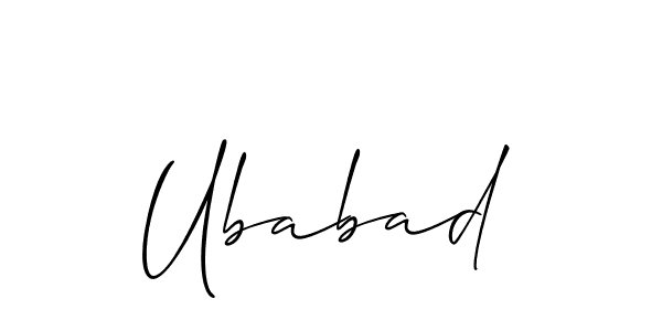 Make a beautiful signature design for name Ubabad. Use this online signature maker to create a handwritten signature for free. Ubabad signature style 2 images and pictures png