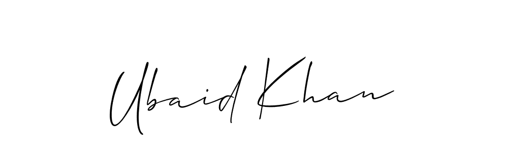 Best and Professional Signature Style for Ubaid Khan. Allison_Script Best Signature Style Collection. Ubaid Khan signature style 2 images and pictures png