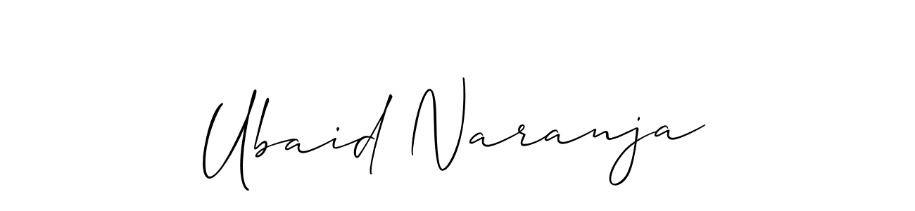 How to Draw Ubaid Naranja signature style? Allison_Script is a latest design signature styles for name Ubaid Naranja. Ubaid Naranja signature style 2 images and pictures png